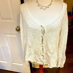 Eileen Fisher Petite Gauze Knit Cardigan, PL